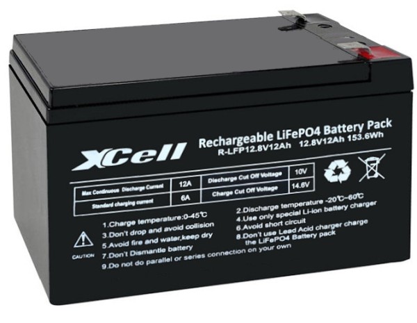 XCELL LiFePo4 LFP1212L 12V 12Ah